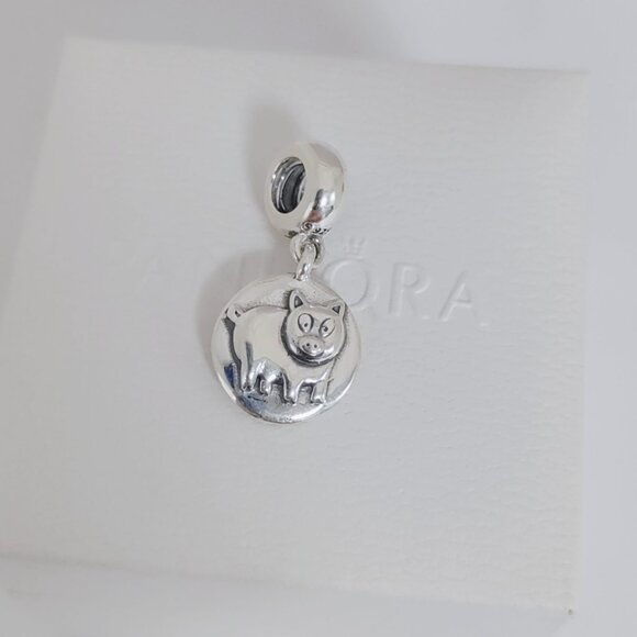 Pandora Chinese Zodiac Pig Dangle Charm S925 Silver with box - Picture 3 of 5